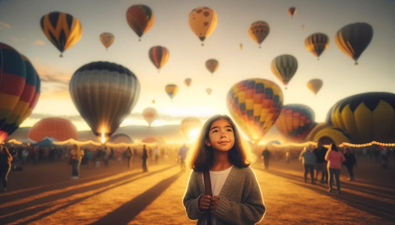 Sofia at the Balloon Festival