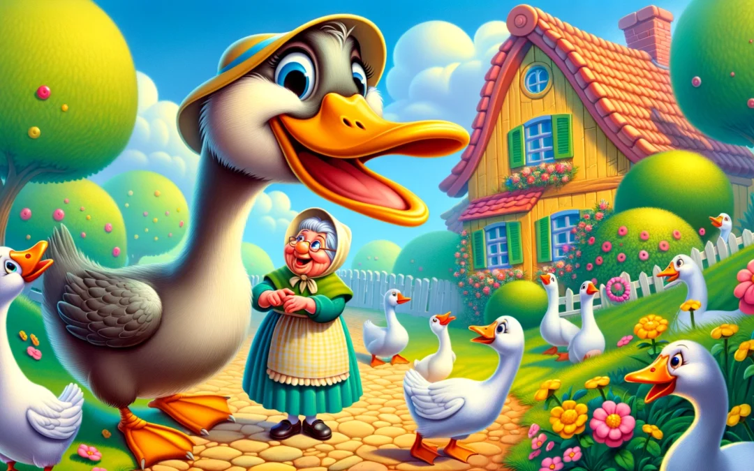 Miss Goose and her Goslings