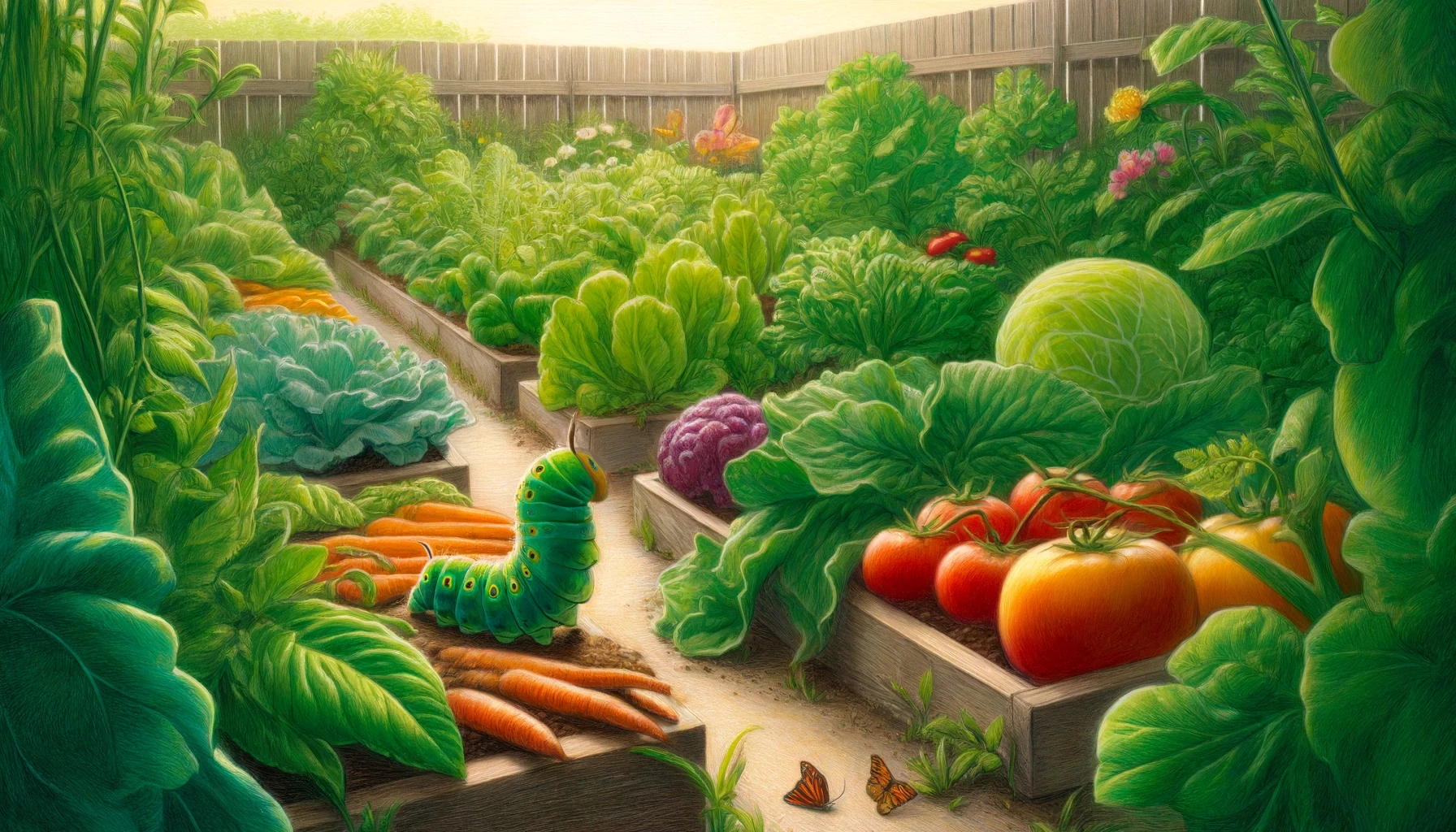 Cam in the vegetable garden Cam in the hungry caterpillar story
