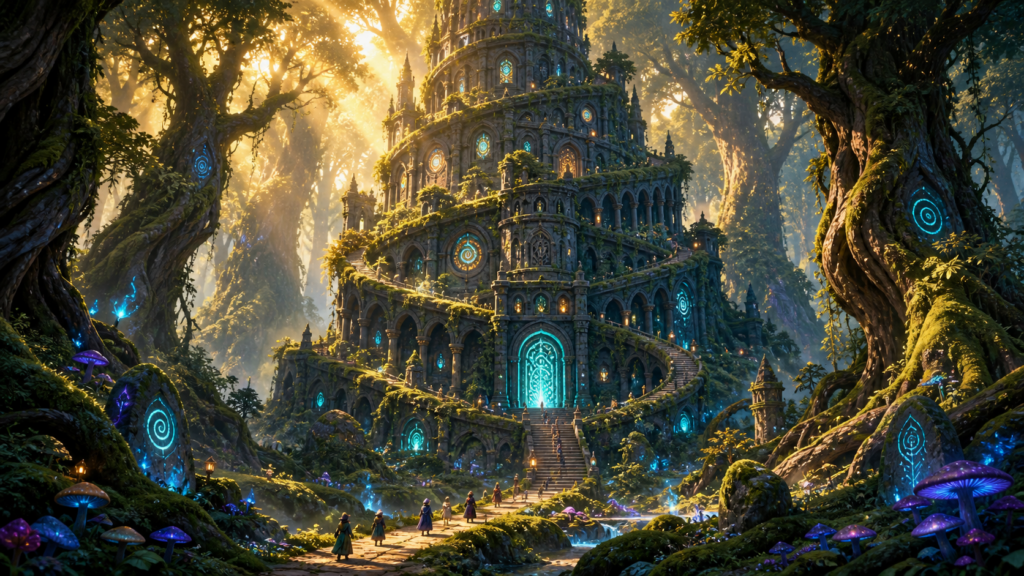 Grumble’s Clever Plan 1 Fantasy tower in enchanted forest