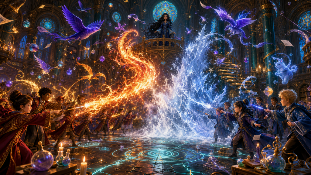 Grumble’s Clever Plan 3 Magical duel between fire and ice