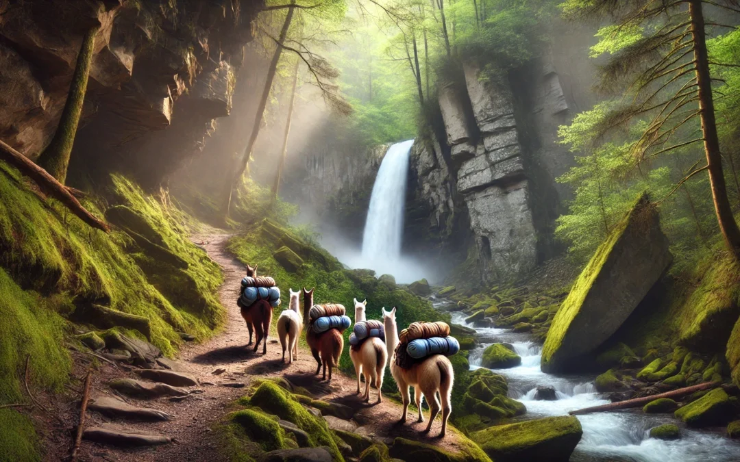 Llamas on the LeConte Trail