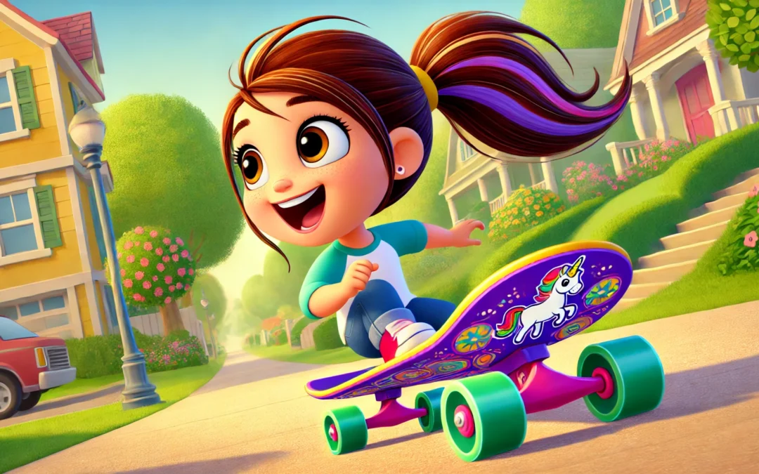 Jaimie's skateboard story with pictures