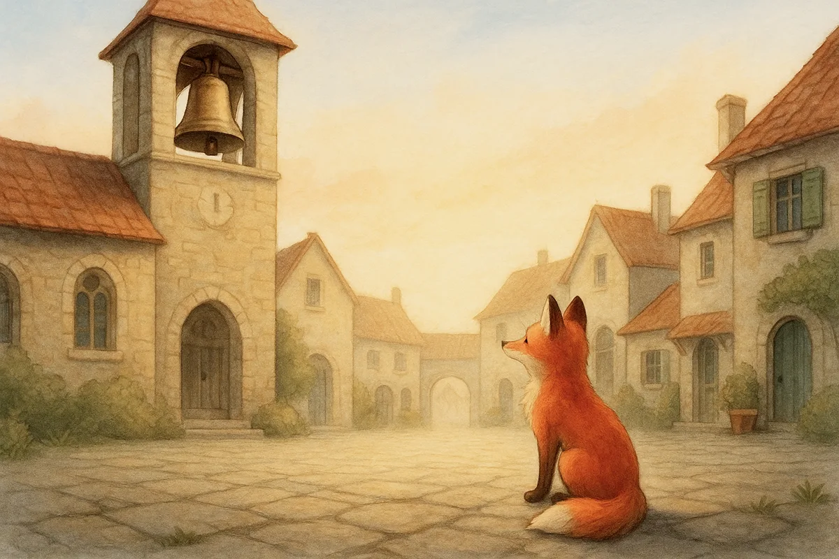 Ferdi and the town bell in our animal tale