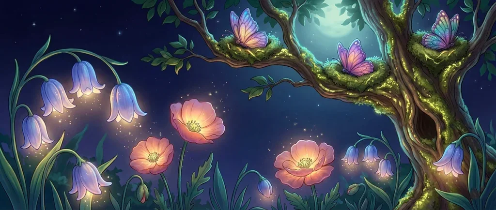 The garden flowers nod their heads