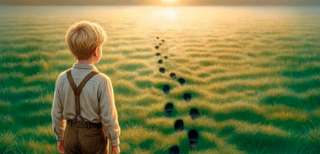 Dan sees footpirints