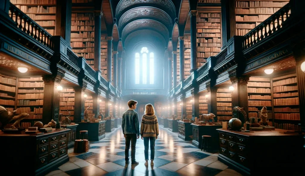 In the library: story on friendship
