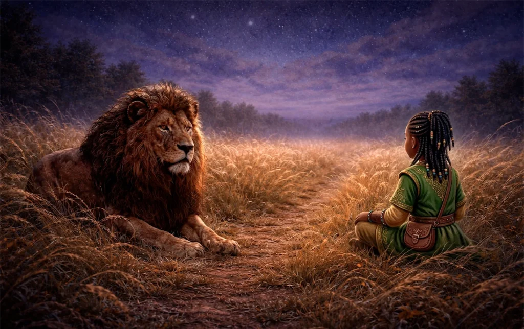 Lindiwe and the lion