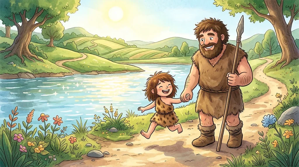 Taffy and Daddy go fishing
