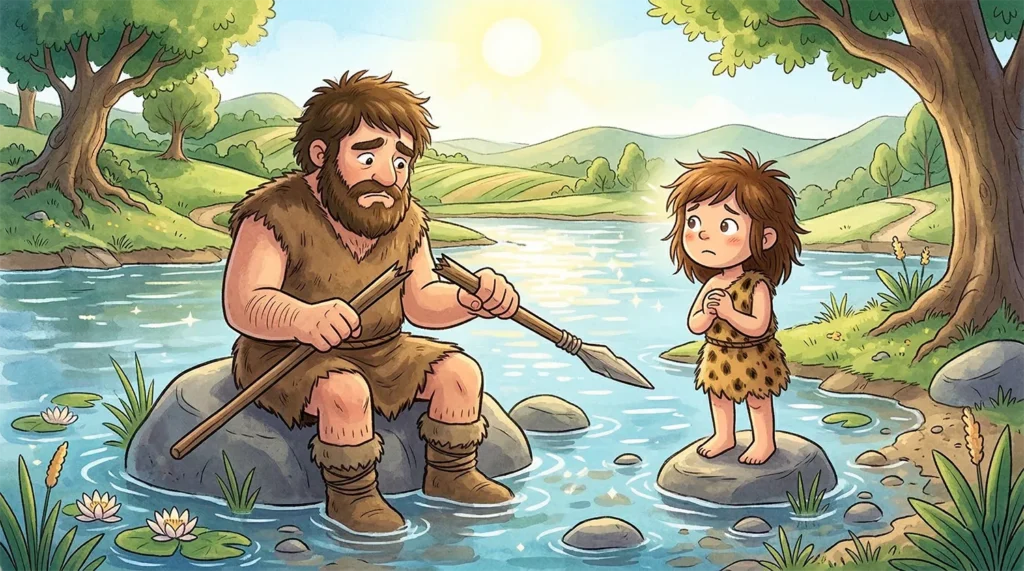 Taffy and Daddy broken spear