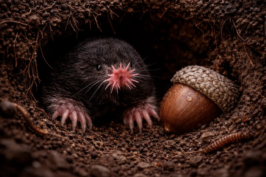 The mole finds Little Oak