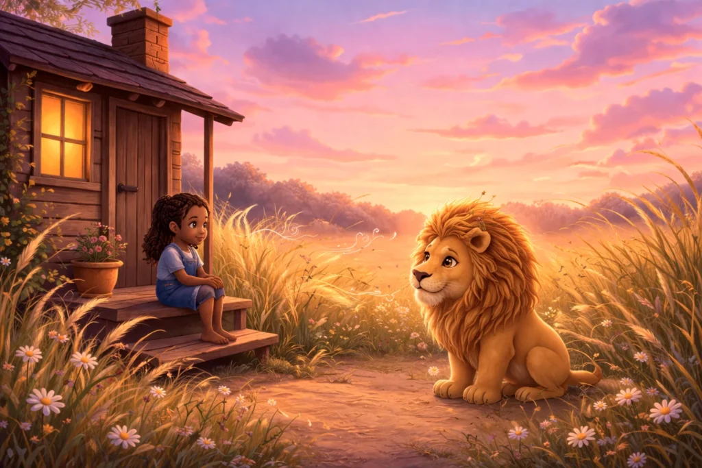 The Lion Who Sat Down 2 Amara gets to know the lion