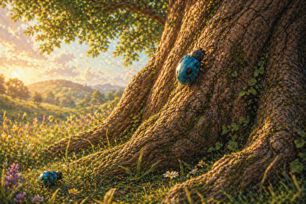 The Waiting Tree 3 The beetle wanted to climb
