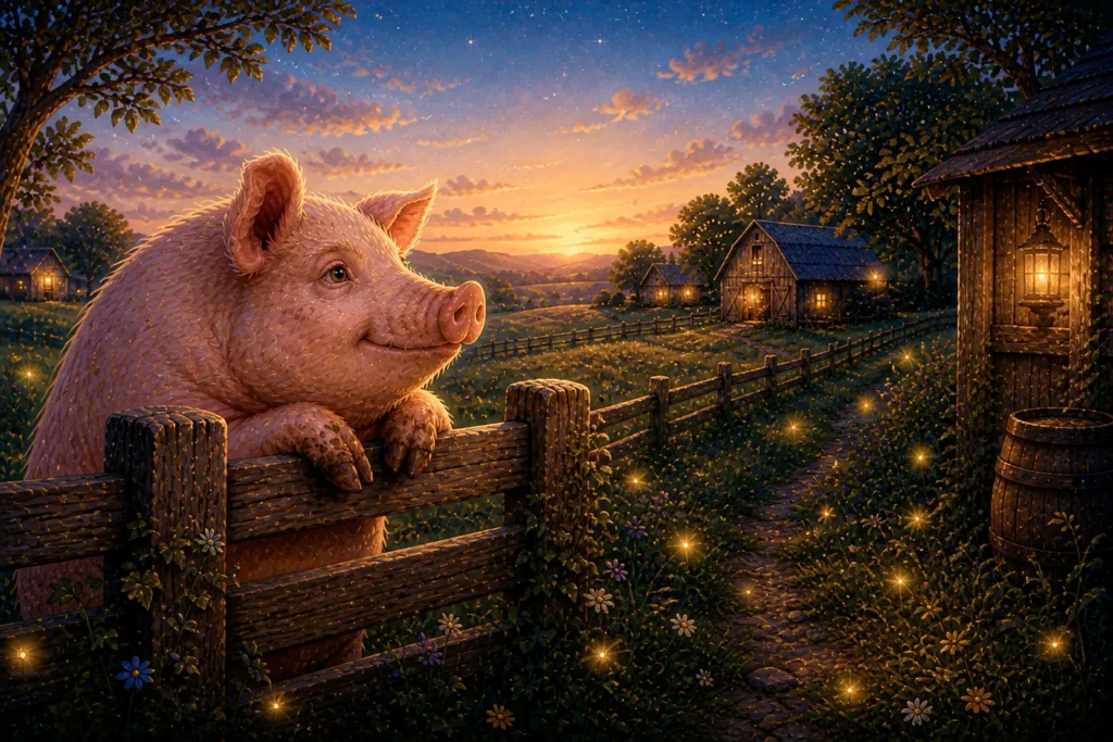 The Night Before Breakfast: A Preschool Song 4 The pig listens