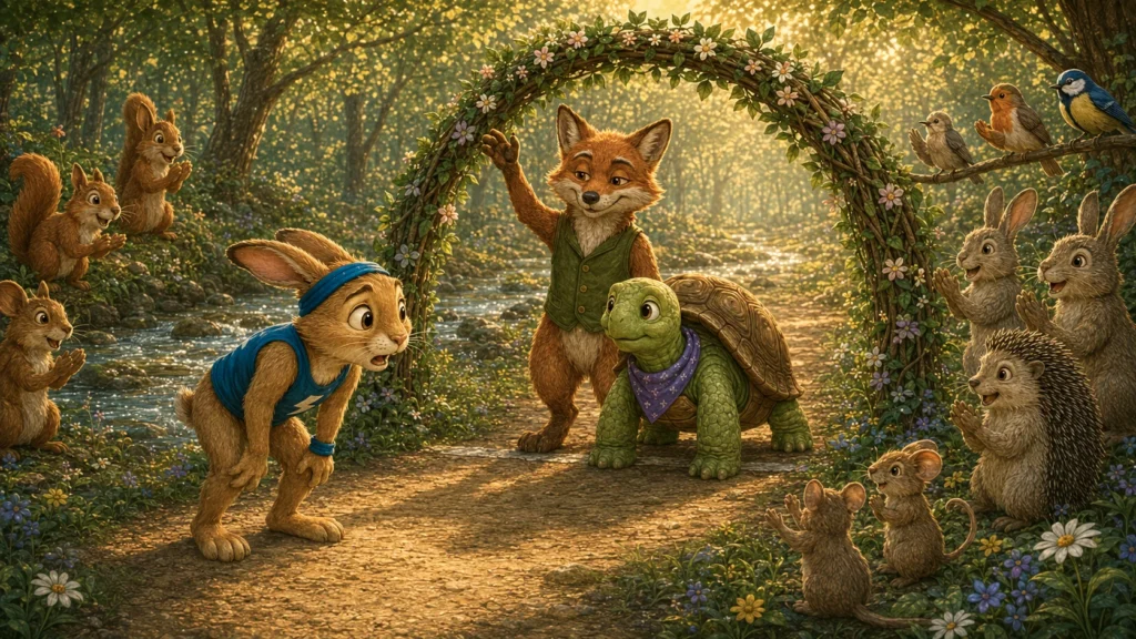 Racing to Slow Down 10 Animals celebrating in a forest