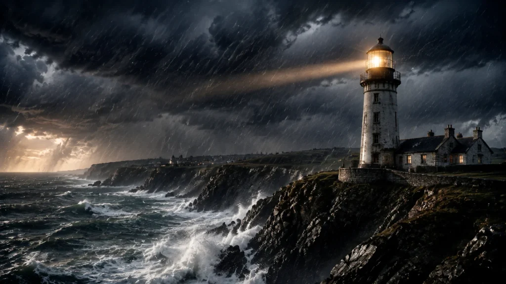 Steadfast by the Sea: A Tale of Bravery and Kindness 9 storm arrives